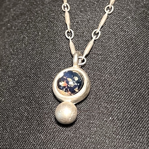 Dichroic Glass Pendant Necklace - Picture 2 of 4